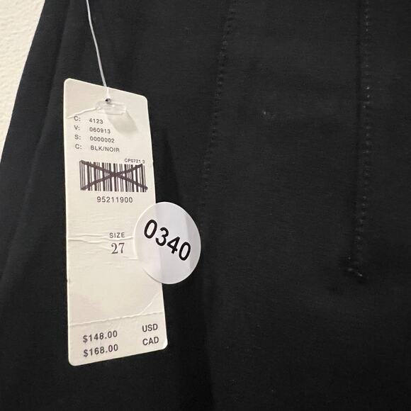 Anthropologie X Maeve The Colette Cropped Rhinestone Pocket Pants Black Size 27 - Picture 10 of 11